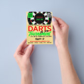 Dartboard Design, Darts Toernooi Adverteren Flyer (Hand)