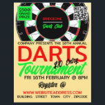 Dartboard Design, Darts Toernooi Adverteren Flyer<br><div class="desc">Dartboard design,  Darts Tournament Adverteren brochures door de Visitekaartje winkel.</div>