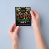 Dartboard Design, Darts Tournament Flyer (Hand)