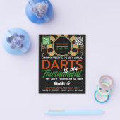 Dartboard Design, Darts Tournament Flyer (Enkel)