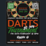 Dartboard Design, Darts Tournament Flyer<br><div class="desc">Dartboard design,  Darts Tournament Adverteren brochures door de Visitekaartje winkel.</div>