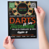 Dartboard Design, Darts Tournament Flyer (Hand)