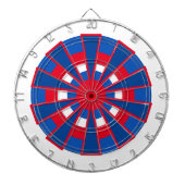 Dartboard - Driehoeken en cirkels Rood Blauw Dartbord (Voorkant)