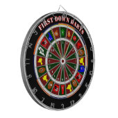 Dartboard eerst omlaag dartbord (Voorkant Links)