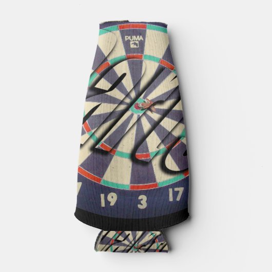 Dartboard en Darts Logo, Flesjeskoeler (Voorkant)