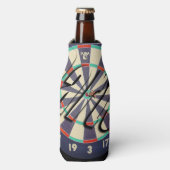 Dartboard en Darts Logo, Flesjeskoeler (Fles Voorkant)