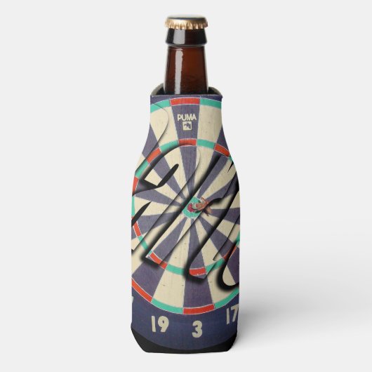 Dartboard en Darts Logo, Flesjeskoeler (Fles Voorkant)