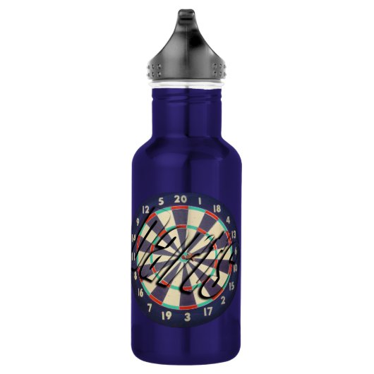 Dartboard en Darts logo, Waterfles (Rechts)