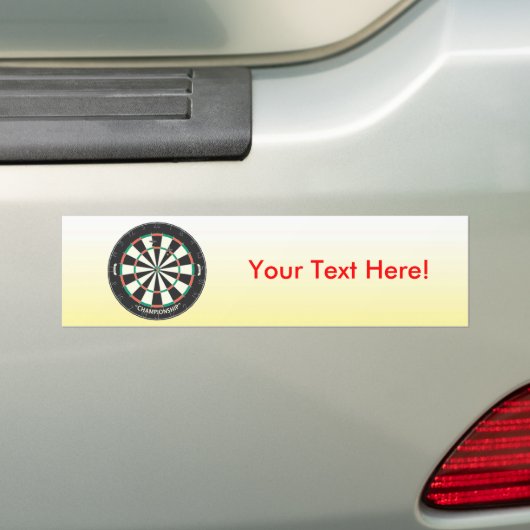 Dartboard en kunstkleppen: 3D-model: Bumpersticker (Op auto)