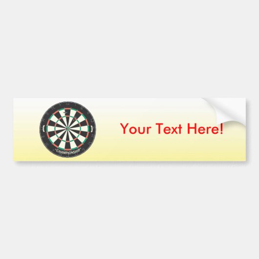 Dartboard en kunstkleppen: 3D-model: Bumpersticker (Voorkant)