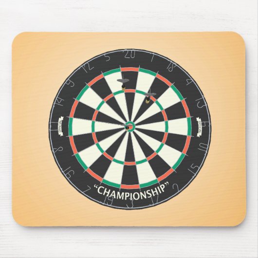 Dartboard en kunstkleppen: 3D-model: Mousepad Muismat (Voorkant)