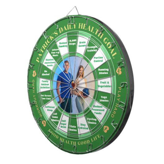 Dartboard - foto- & gezondheidsbeslissingen dartbord (Voorkant Rechts)
