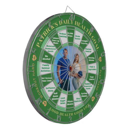 Dartboard - foto- & gezondheidsbeslissingen dartbord (Voorkant Links)