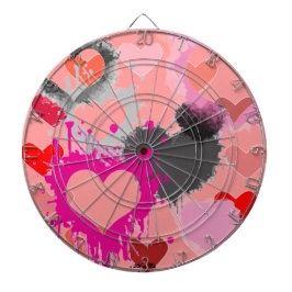 DARTBOARD GAME - DESIGNERHOORZITTEN - PINK - GIFTE DARTBORD