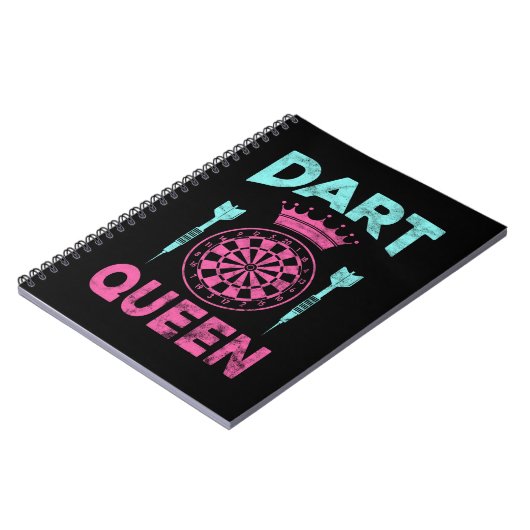 Dartboard Girl Dart Queen Notitieboek (Linkerzijde)