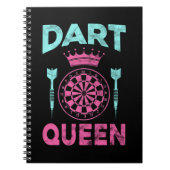 Dartboard Girl Dart Queen Notitieboek (Voorkant)
