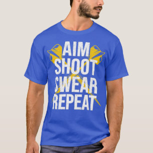 Dartboard Graphic Dart Player im Shoot Swear T-shirt