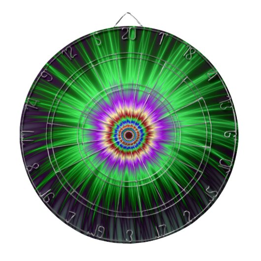 Dartboard Green Star Burst Dartbord (Voorkant)