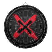 Dartboard Grunge Red Expression Dartbord (Voorkant)