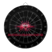 Dartboard Herz Pink und Schwarz Dartbord (Voorkant)