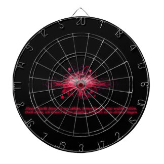 Dartboard Herz Pink und Schwarz Dartbord
