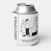 Dartboard in de slaapkamer. Funny Cartoon Blikjeskoeler (Blikje Achterkant)