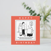 Dartboard in de slaapkamer. Funny Cartoon Kaart (Staand voorkant)