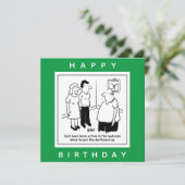 Dartboard in de slaapkamer. Funny Cartoon Kaart (Staand voorkant)