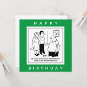 Dartboard in de slaapkamer. Funny Cartoon Kaart (Voorkant / Achterkant in situ)