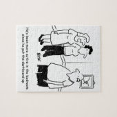 Dartboard in de slaapkamer. Funny Cartoon Legpuzzel (Horizontaal)