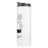 Dartboard in de slaapkamer. Funny Cartoon Thermosbeker (Geroteerd rechts)