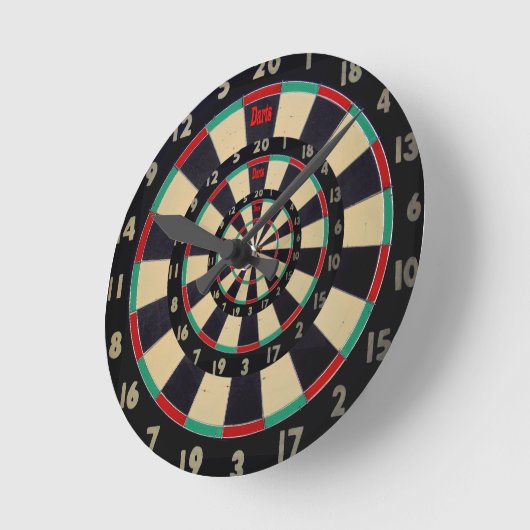 Dartboard in drie lagen, ronde klok (Hoek)