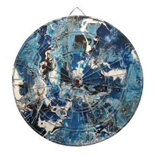 Dartboard in Modern Blue Art Dartbord