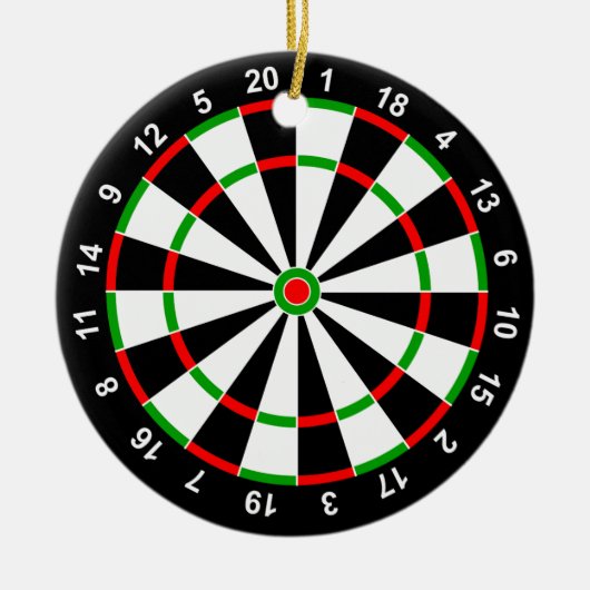 Dartboard Keramisch Ornament (Voorkant)