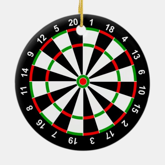 Dartboard Keramisch Ornament (Achterkant)