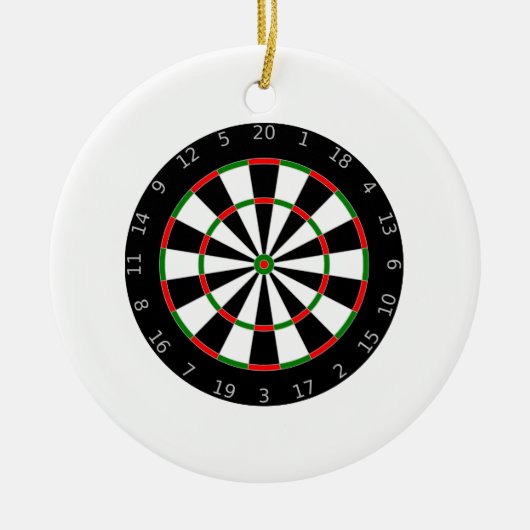 Dartboard Keramisch Ornament (Voorkant)