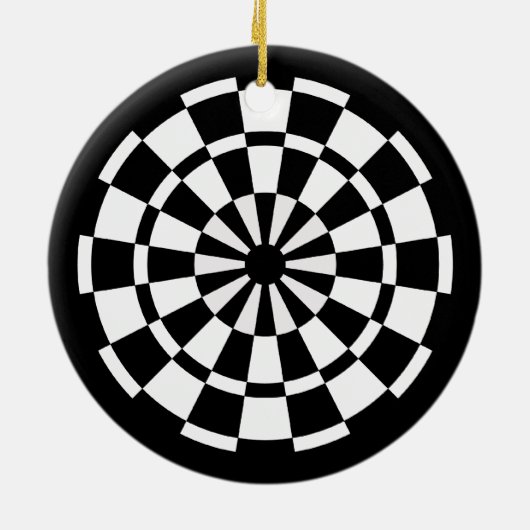 Dartboard Keramisch Ornament (Achterkant)