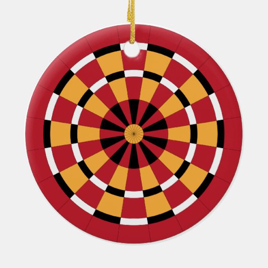 Dartboard Keramisch Ornament (Achterkant)
