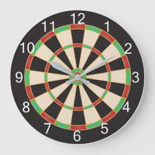 Dartboard-klok Grote Klok