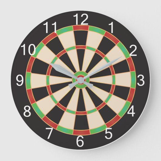 Dartboard-klok Grote Klok (Voorkant)