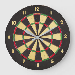 Dartboard-klok Grote Klok