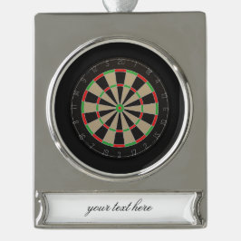 Dartboard liefhebber 🎯😍 Darts Verzilverd Banner Ornament