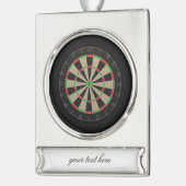 Dartboard liefhebber 🎯😍 Darts Verzilverd Banner Ornament (Links)