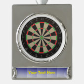 Dartboard liefhebber 🎯😍 Darts Verzilverd Banner Ornament (Voorkant)