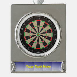 Dartboard liefhebber 🎯😍 Darts Verzilverd Banner Ornament
