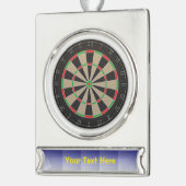 Dartboard liefhebber 🎯😍 Darts Verzilverd Banner Ornament (Links)