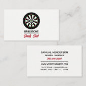 Dartboard Logo Design, Darts Club Visitekaartje (Voorkant / Achterkant)