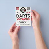 Dartboard Logo Design, Darts Toernooi Advertentie Flyer (Hand)