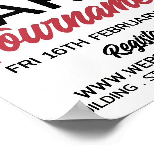 Dartboard Logo Design, Darts Toernooi Advertentie Poster (Hoek)