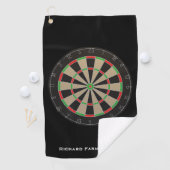 Dartboard Lover Darts Bullseye Golfhanddoek (Insitu)